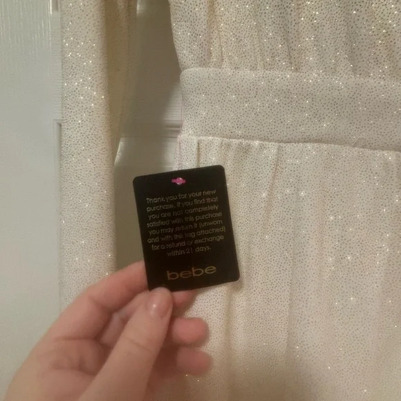 bebe Cream Long Sleeve Dress - Picture 6 of 10